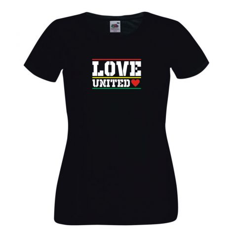 Love United - czarny damski tshirt